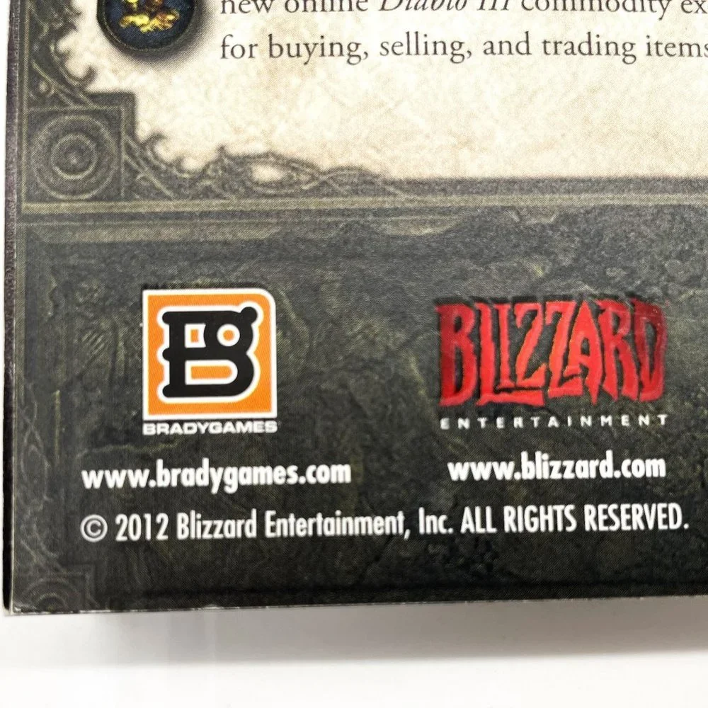 2012 Brady Games Diablo‎ 3 Ultimate Signature Series Video Game Fantasy Guide